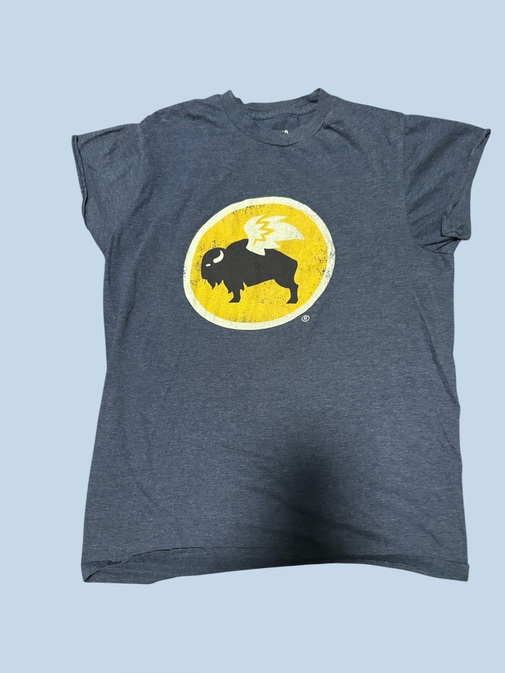 Buffalo Wild Wings Graphic T-Shirt Women Tee Medium Blue